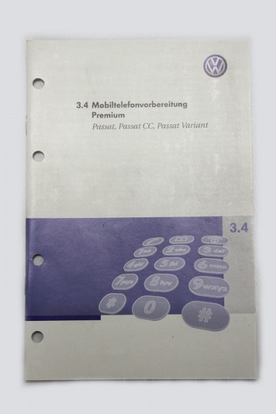 VW Passat CC Mobiltelefonvorbereitung Premium Anleitung Handbuch Deutsch Telefon