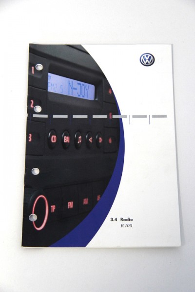 Original VW RCD R 100 Radio Bedienungsanleitung BDA Anleitung Handbuch Deutsch