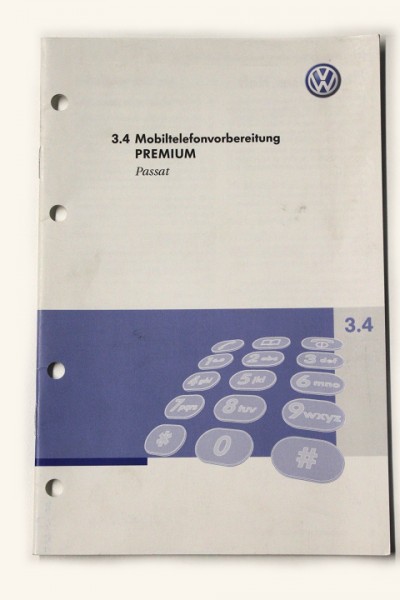 VW Passat 3C Mobiltelefonvorbereitung Premium Anleitung Handbuch Deutsch Telefon