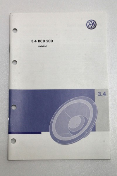Original VW RCD 500 Radio Bedienungsanleitung BDA Anleitung Handbuch Deutsch
