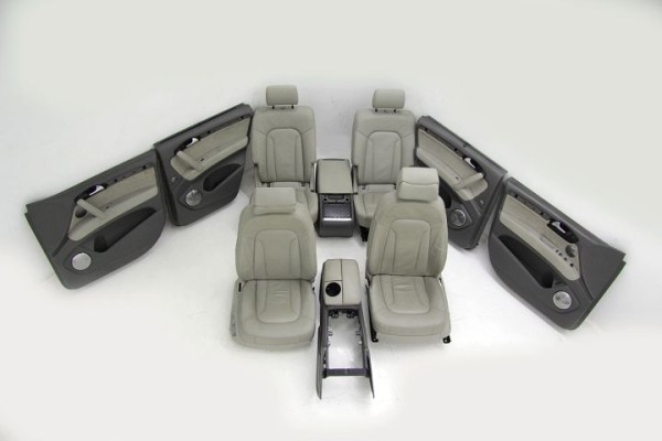 Audi Q7 4L Innenausstattung Sitze Sport Leder Sitzheizung Memory seats grau