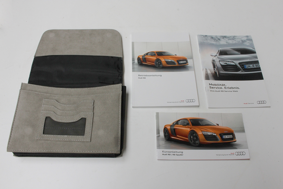 Orig Audi R8 Spyder Bordmappe Bedienungsanleitung Bordbuch