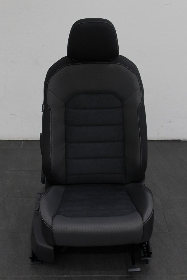 VW Golf 7 Beifahrersitz Sitz Stoff Alcantara Sport Highline schwarz  dunkelgrau, Sitze, Innenausstattungen & Sitze, Interieur
