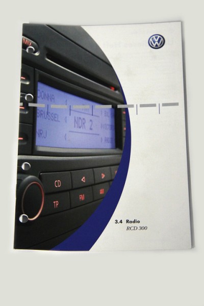 Original VW RCD 300 Radio Bedienungsanleitung BDA Anleitung Handbuch Deutsch