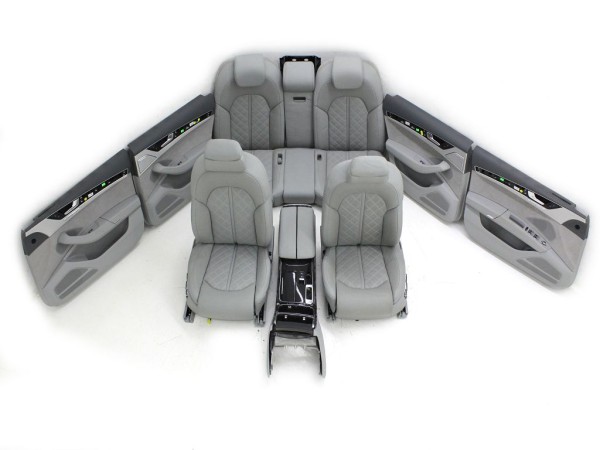Audi A8 4H D4 Innenausstattung Leder Lederausstattung Sitze Memory grau