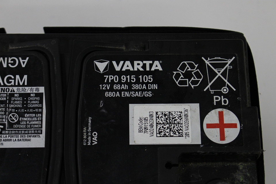 Original VW Audi Seat Skoda Batterie Varta AGM 12V 68AH 380A 7P0915105 ...